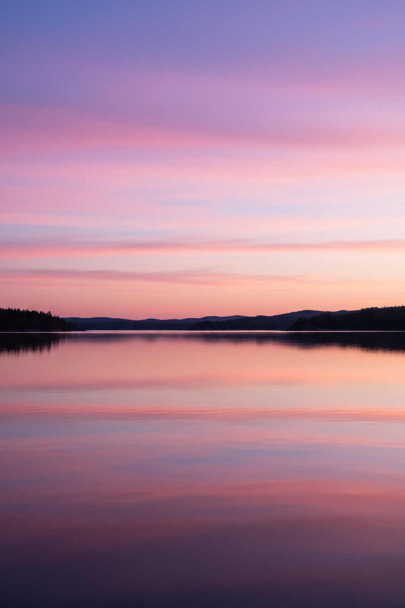 Rullestein Shore lake dusk