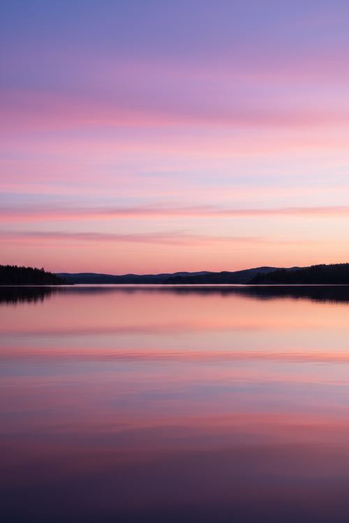 Rullestein Shore lake dusk