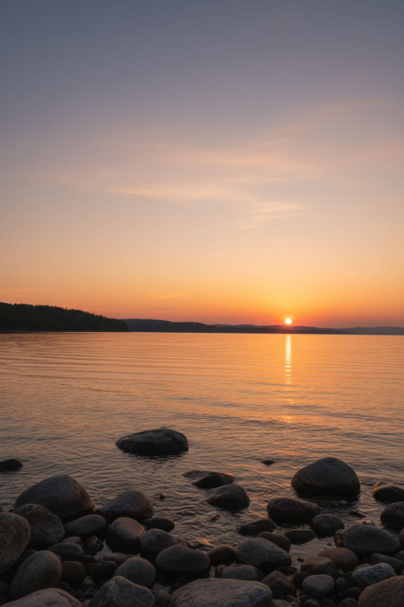 Rullestein Shore Nordic Sunset